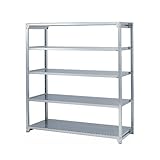 ステンレスラック 軽中量200タイプ 幅150×奥行45×高さ180cm 5段 ステンレスSUS-304 200kg/段