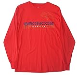 マジェスティックDenver Broncos大人用Large長袖NFL Authenticシャツ – オレンジ
