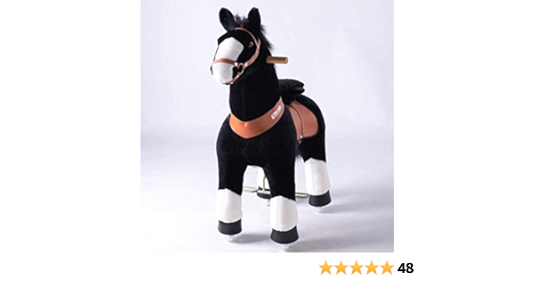 Amazon Ponycycle ポニーサイクル 子馬 電池無しで本物のように前へ進める 安全で楽しい おしゃれ 黒色 Mサイズ 4 9歳 乗用玩具 三輪車 おもちゃ