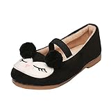 子供シューズ Hosam 女の子靴　ガルズシューズ モコモコシューズ　可愛い ふわふわ お洒落 迅速かつ簡単に脱ぎ履き 入園式 卒業式 卒園式 結婚式 入学式 (13cm, ブラック)