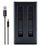 NinoLite Insta360X3 用 USB型デュアルバッテリーチャージャー、バッテリー２個 同時充電可能 充電ステーション・充電器