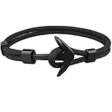 KOEDLN Shark Whale Orca Tail Anchor Turtle Hook Bracelet Nylon Polyester Rope Adjustable Bracelet for Men Boys