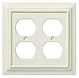 Brainerd 126376 Wood Architectural Double Duplex Outlet Wall Plate / Switch Plate / Cover, Light Alm