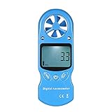 KKmoon 8 in 1 デジタル 風速計 携帯型 風速/温度/湿度/風の寒さ/熱指標/露点/気圧/気圧測定 LCDバックライト付き ブラック