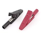 ワニ口クリップ バナナソケットジャック テスト プラスチック 真鍮（ニッケルメッキ） 2個入り