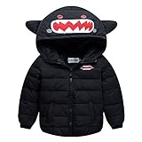 子供服　冬　ダウンジャケット　厚くする　保温　ファッション　ブラック　130cm