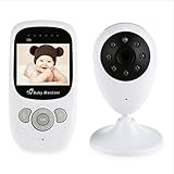 HUANHUA ベビーモニタ 赤ちゃん 出産祝い ベッド見守り 年寄り介護　子守唄機能　暗夜用　子育て応援アイテム　ー 監視カメラ＋リモコン付きなモニターセット　双方向音声通信、ボイスセンサー搭載　赤