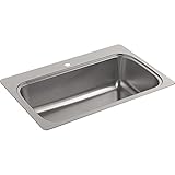 Kohler k-20060 – 1 Verse 33 " Single Basinドロップinキッチンシンクwith Single蛇口、 36.00	25.38	10.94 K-20060-1-NA