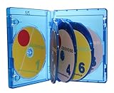 BD複数枚収納ケース 22mm厚 8枚収納ブルーレイディスクケース クリアブルー3個 blu-rayDiscロゴ有り