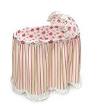 Badger Basket Embrace Baby Bassinet With Bedding Set, Stripe and Flower (Discontinued by Manufacture