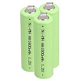 Windmax 3 x NiMH 1.2v AA 1800 mAh Electric Shaver Rechargeable Battery With Solder Tabs [並行輸入品]