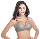 Nice Days（ナイス　ディズ）　マタニティ 授乳 兼用 ブラ 　フロントオープン  ブラジャー　リム無し 　薄い (75, グレー)