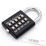 1PCSのボタンの組み合わせのセキュリティの南京錠デジタルロックスーツケース荷物の引き出しキャビネットドアDIYのツールボックス10桁ボタンの組み合わせの南京錠、5位 置ロック機構