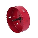 uxcell　ホールソー　シャンクツイスト　バイメタル　ドリルビット　カッターツール　110mm直径　レッド