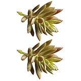 50248_3 2パックフェイク多肉植物 Unpotted ビニール人工多肉 人工植物 偽の多肉植物フラワーアレンジメントクラフトメイキング