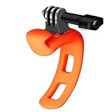 ＳＩＮＴＹＡＮ シリコンバンドマウント 左右360度 前後180度回転 ネジ付き GoPro/OSMO Action/Insta360に対応 （オレンジ）