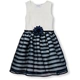 THE CHILDREN'S PLACE(ザ・チルドレンズプレイス) スリーブレスレース&オーガンザストライプドレス タイダル ワンピース 14歳【並行輸入】