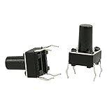 SODIAL(R) 100個6 x 6 x 9ミリメートル触覚タクトプッシュボタンスイッチ4ピンDIP