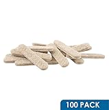 Rokハードウェア100パックHeavy Duty自己粘着フェルトパッドストリップ、2 – 5 / 8 " x 1 / 2インチ、ベージュ、値パック