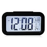WINOMO alarm clock for heavy sleepers Novelty Light Sensor White LED Backlight Digital LCD Display E