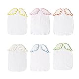 Jolieer オーガニックコットン 汗とりパット 天使の羽 汗取りパッド 6枚セット ラムネセット 瞬間吸水 (M: 20*29CM)