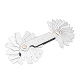 Acogedor　ネジピッチゲージ　測定工具 　切削ゲージツールセット　携帯型　スクリューピッチゲージ　60度インチ&メートル法 30枚