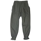 monkuwa Wガーゼモンペパンツ チャコール 3L