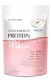 NATURALMODE ビューティープロテイン 1kg 人工甘味料不使用 女性向け コラーゲン ソイプロテイン (1kg, ヨーグルト風味)