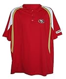 San Francisco 49ers大人用XL XLパフォーマンス半袖ポロシャツ – レッド