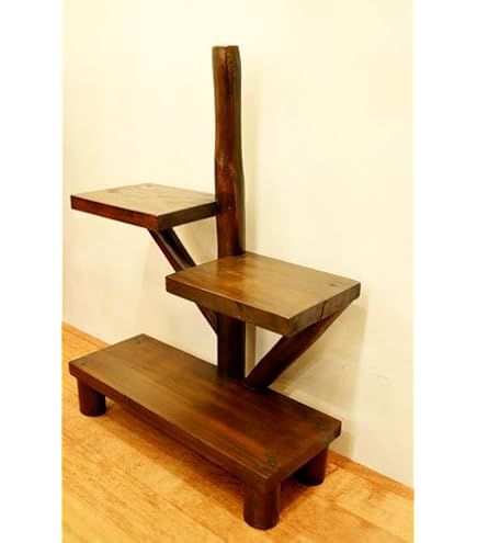 Amazon | アジアン家具 バリ家具 ♪ARチーク材 ナチュラルラック