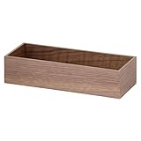 不二貿易 スタッキングボックス S 突板 ブラウン 14051