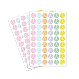 プロモショップ シール ステッカー カラフル ボール柄 Φ10mm 54個付3枚入 (野球)