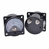 Viviseason (ビビシーズン)2個セット　アナログ電流計 アナログ パネル 電流計ゲージ ラウンド モデルSO-45 測定電流範囲 DC 0-200MA