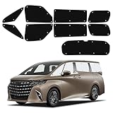 BLUESEATEC トヨタ アルファード ヴェルファイア 40系 遮光 カーテン 断熱 露天駐車 着脱簡単 R5.6-現行 Alphard/velfire 吸盤設計 車中泊 車種専用設計 日除け 収納袋付き 9枚セット