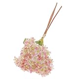 Perfeclan 美しい　花　ミニ　アジサイ　シルク　フラワー　ブーケ　美しい　人工　造花　多用途　花瓶　部屋　装飾　多色選べる - ピンクとグリーン
