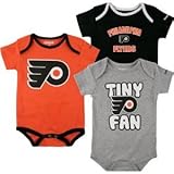 Philadelphia Flyers新生児3個入りFoldoverネッククリーパーセット