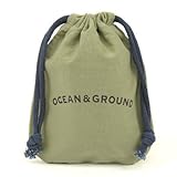 OCEAN＆GROUND オーシャンアンドグラウンド コットン巾着小 OCEAN＆GROUND カーキ