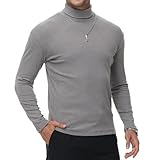 [Hyzhwl] ロングTシャツ メンズ 長袖 タートルネック ハイネックシャツ 厚手 防寒インナートップス 秋 冬 無地 暖かい