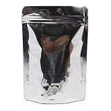200ピース4.3 X 6.3インチシルバーResealable Stand Upファスナーポーチバッグ食品ストレージバッグSmell Proof Pouches Aluminizing Snackス