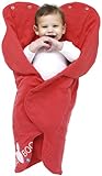 Wallaboo Baby Blanket Fleur, Supersoft 100% Cotton, For Pram, Moses Basket or Crib and Travel, Poppy