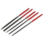 uxcell　ヤスリセット　トライアングル　ラウンドポイント　スクエア　フラットファイル　140mm長さ　5 in 1