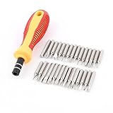 uxcell　トライウイングドライバービットセット　31イン1でスクリュードライバーセット　六角トルクススロット　プラスチックハンドル