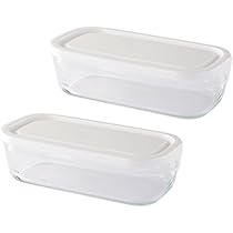 Amazon｜iwaki イワキ 耐熱ガラス パック&レンジ BOX ハーフ ホワイト