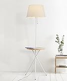 フロアランプ、リビングルームのベッドルーム北欧のアメリカ風のティーライトソファベッドサイドの縦フロアランプ40 x 153 cm ( 色 : 白 )