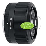 3枚 VacFun フィルム ， シグマ SIGMA 30mm F2.8 EX DN 向けの 保護フィルム 液晶保護 フィルム 保護 フィルム（非 ガラスフィルム 強化ガラス ガラス ケース カバー ）
