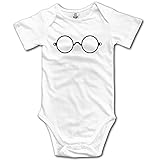 ファッション 赤ちゃん 可愛い阿呆メガネちゃん　可愛い 半袖ロンパース 体に合う White Size 18 Months