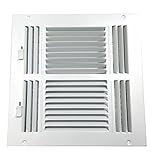 Accord ABSWWH41010 Sidewall/Ceiling Register with 4-Way Design, 10-Inch x 10-Inch(Duct Opening Measu