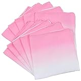 Fluffy（フラフィ） ぼかしカラーハンカチ ピンク ガーゼ 10枚セット 日本製 綿100％ 33×33cm