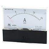 uxcell アナログ電圧計 DC 0-20A AC 2KV 50Hz ブラック ホワイト クリア 1個入り