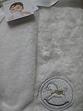 Soft Reversible White Blanket with Rocking Horse by Blankets and Beyond [並行輸入品]